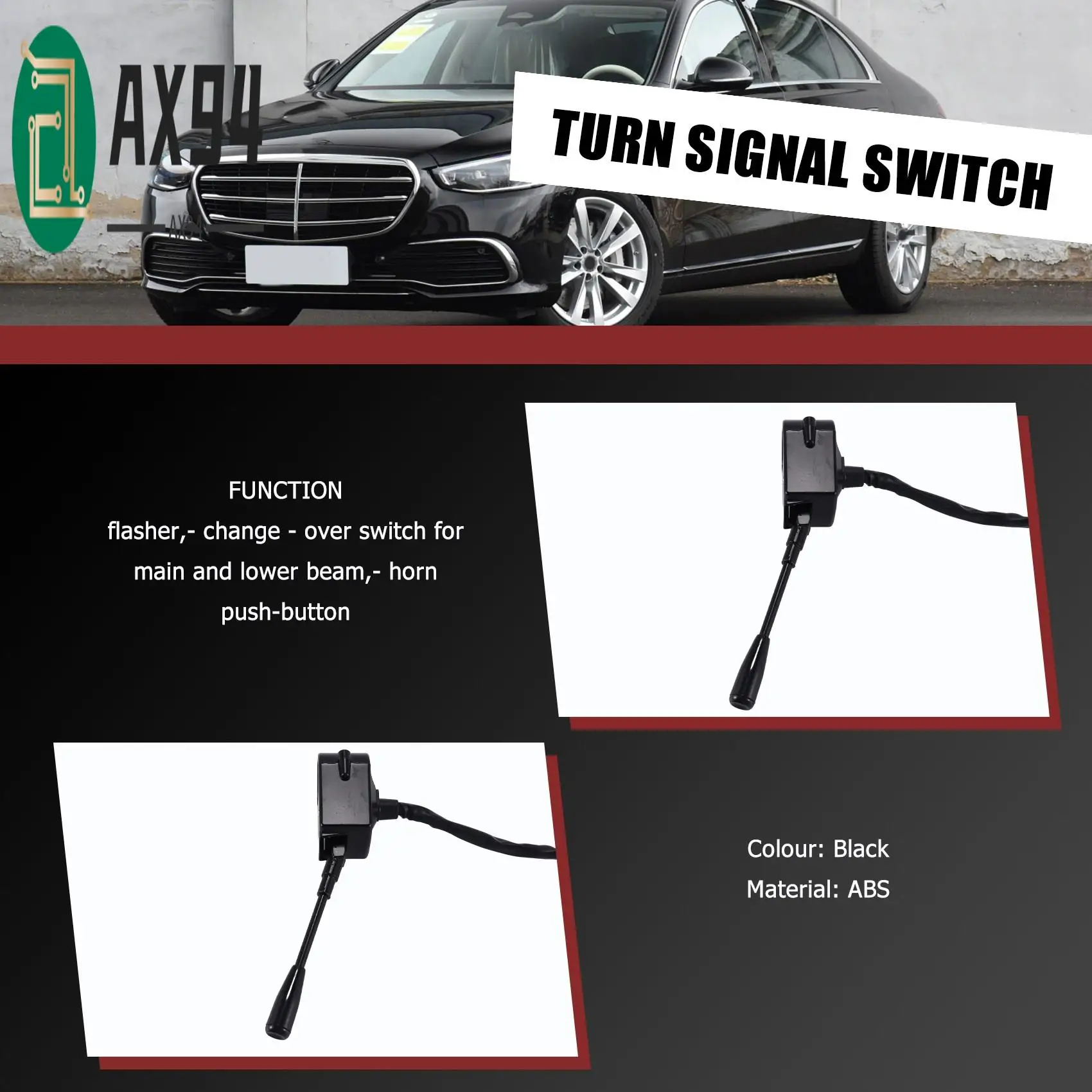 

AX94-Steering Column Turn Signal Switch Far And Near Light Switch Horn Push-Button For Mercedes-Benz & Old Tractor And Truck