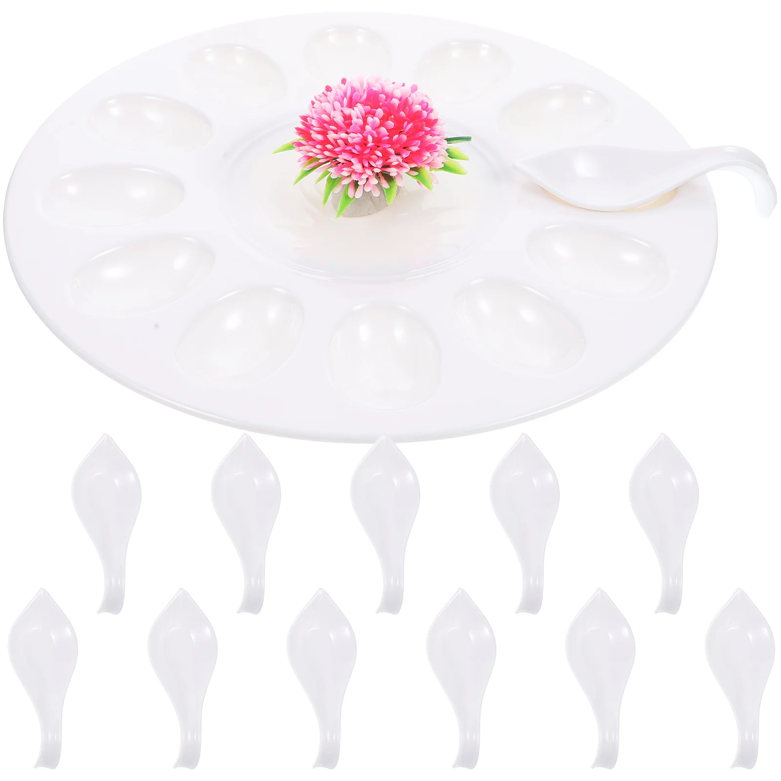 

Deviled Egg Tray Convenient Storage Serving Shrimps Fish Balls Repeated Use Moderately Clear Layering Seafood