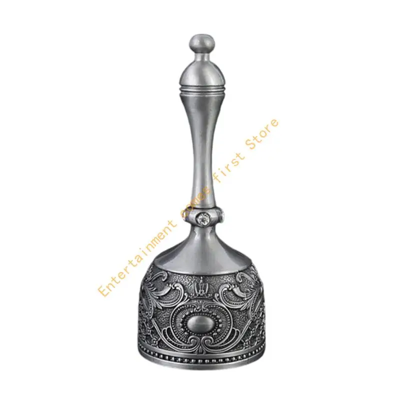 Hand Service with Embossed Decorative Metal Design for Front Desk Calling Home Assistance and Tabletop Decor 55KD