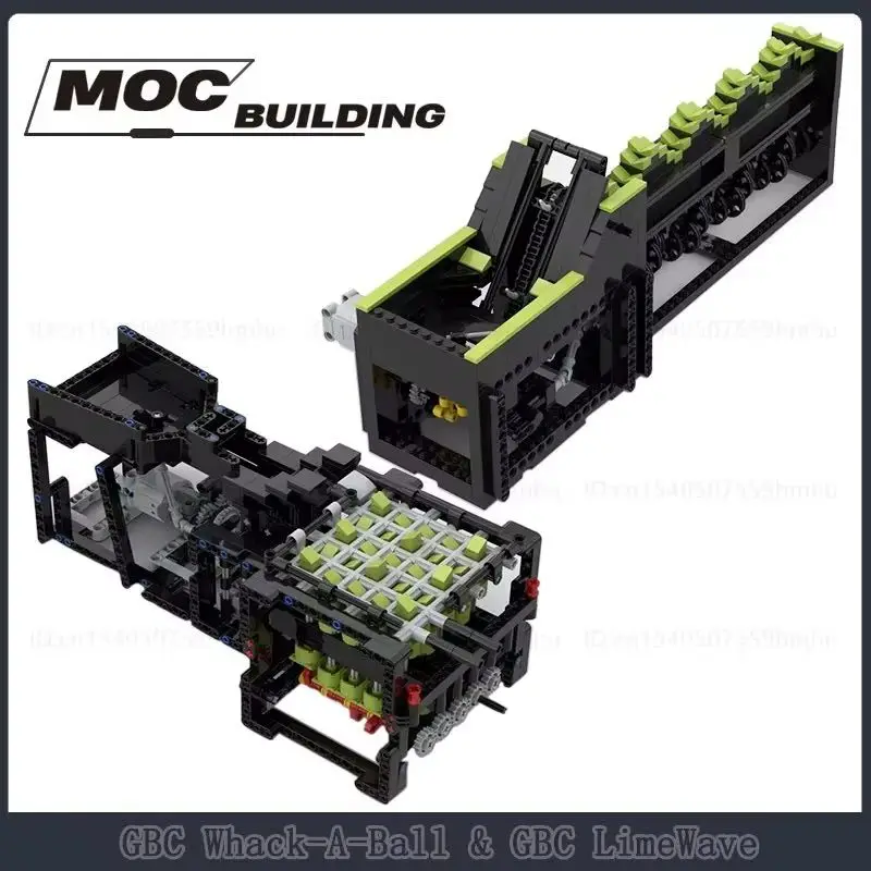 moc-building-blocks-gbc-module-whack-a-ball-and-limewave-model-motor-machine-technology-bricks-diy-assembly-toys-creative-gifts