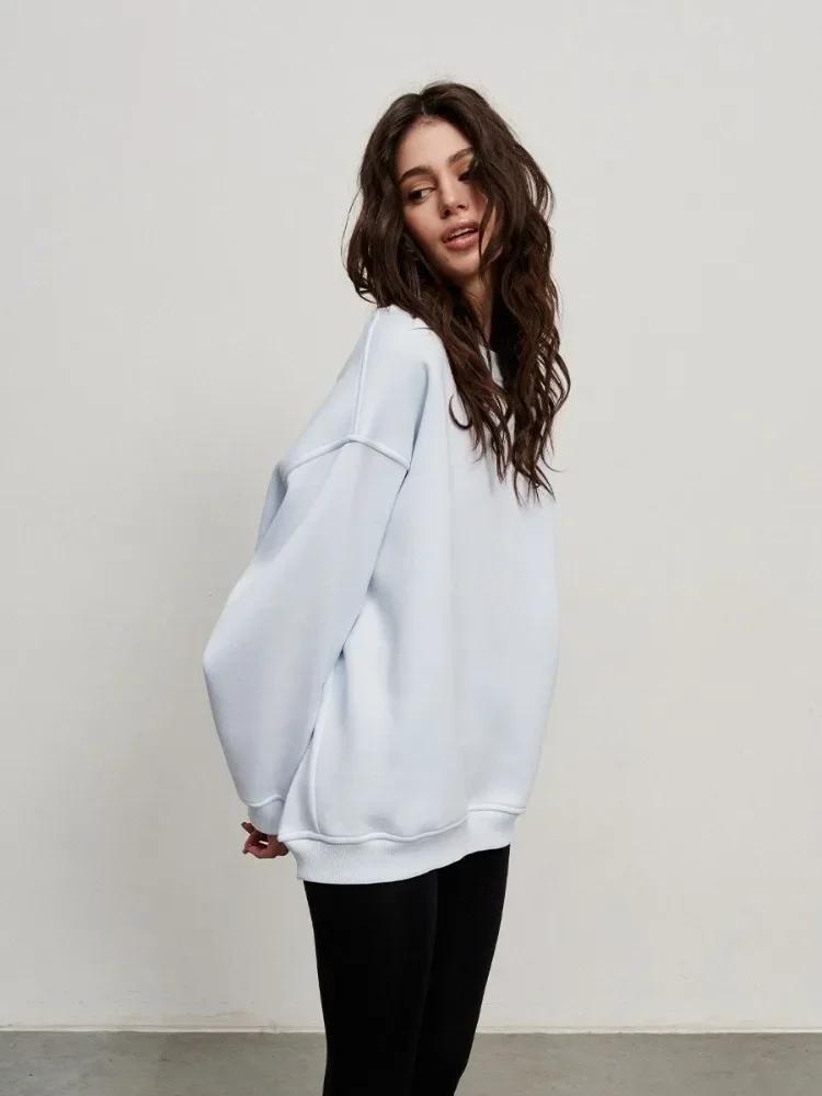 Leosoxs sweat à capuche et sweat-shirts surdimensionnés pour femmes automne hiver épais chaud polaire sweat filles Streetwear pulls amples