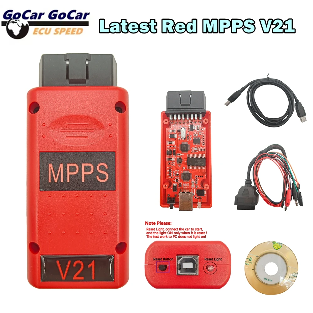 

MPPS V21 Unlocked Infinite Reset High Quality Version Full Chip with Breakout Tricore Cable OBD2 ECU Chip Tuning Scanner Tool
