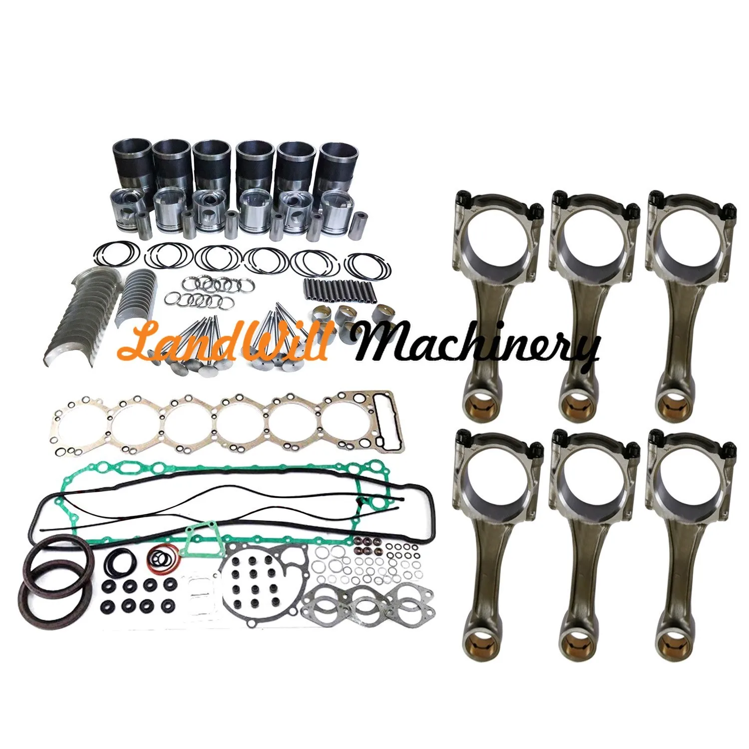 6SD1T Overhaul Rebuild Kit Connecting Rod Fits For Hitachi EX300 EX350