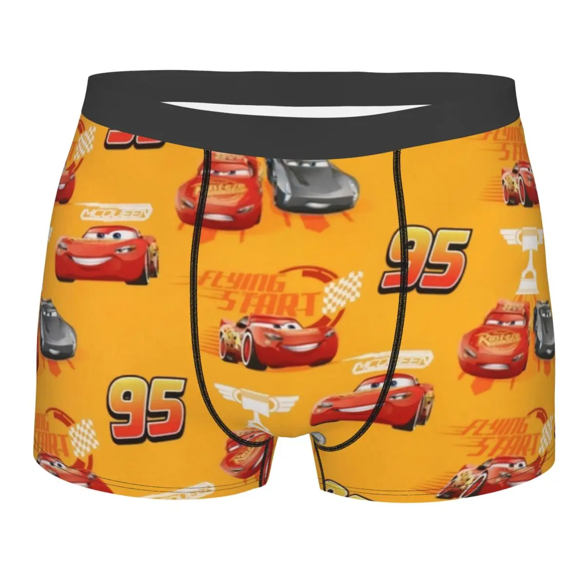 

Custom Sally Carrera Cars Lightning Mcqueen Underwear Men Sexy Print Custom Boxer Shorts Panties