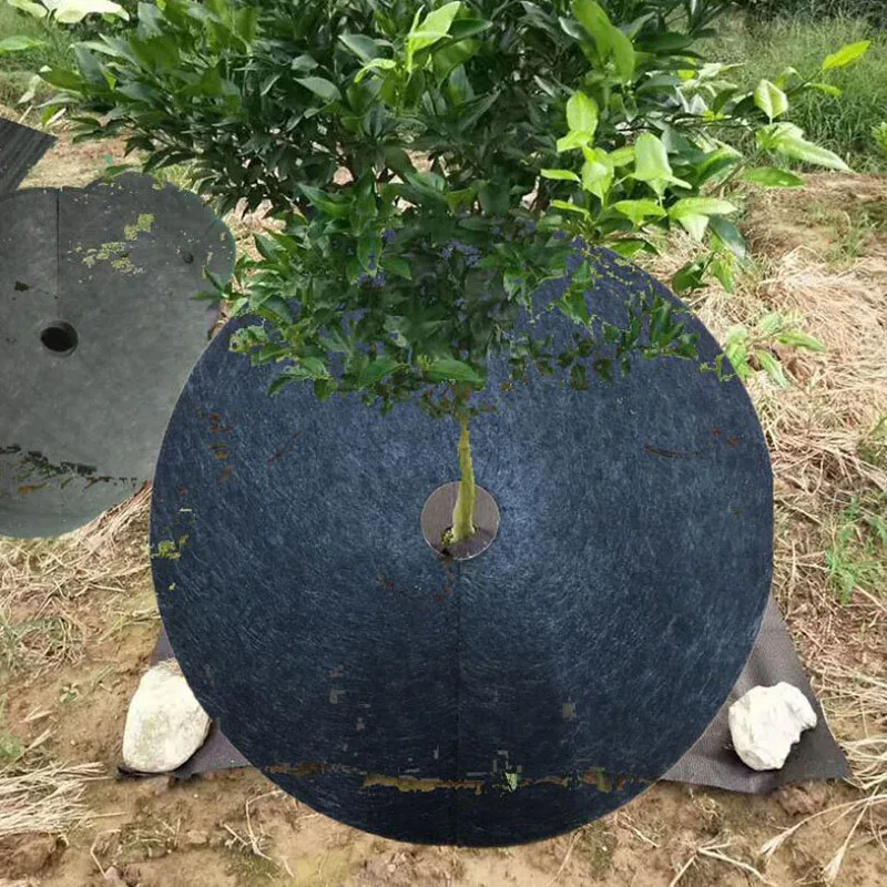 10x Tree Protection Weed Mats Plant Cover Ecological Control Cloth Mulch Ring Round Weed Barrier no woven for Gardens tools D3