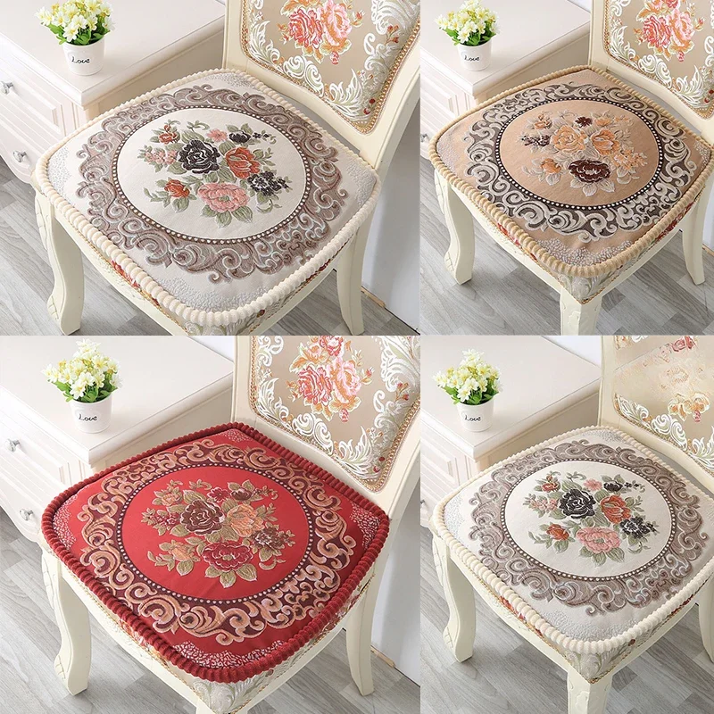 Thicken Flower  Soft Cushion Square Home Dining Chair Mat Four Seasons Office Classroom Chair Cushion Simple Non-slip Stool Pad