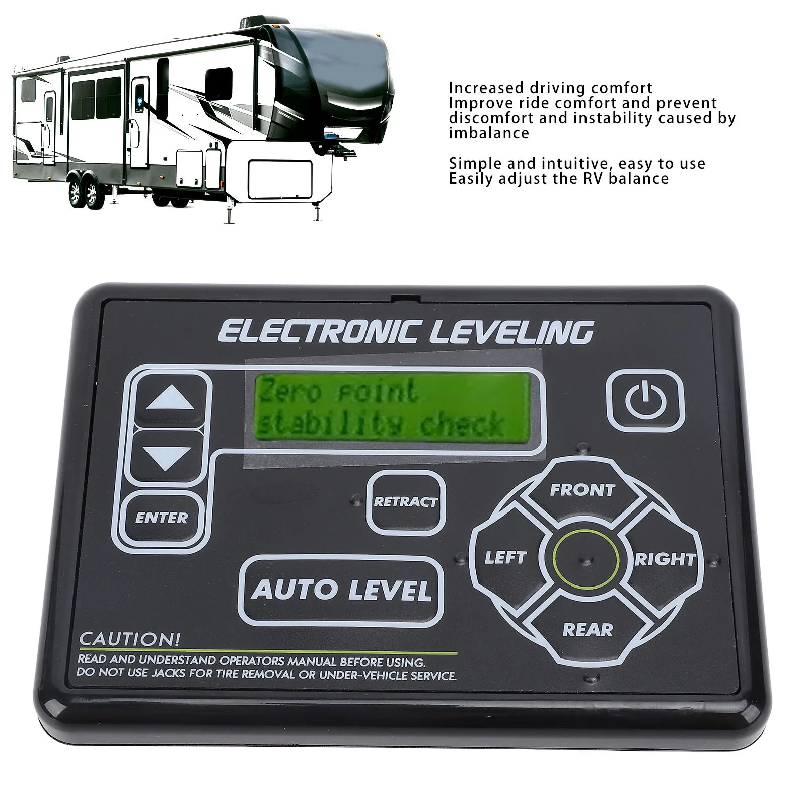 

RV Auto Leveling System Control Easy To Use RV Leveling Touchpad Sensitive Stable 421484 with Button for Travel Trailer