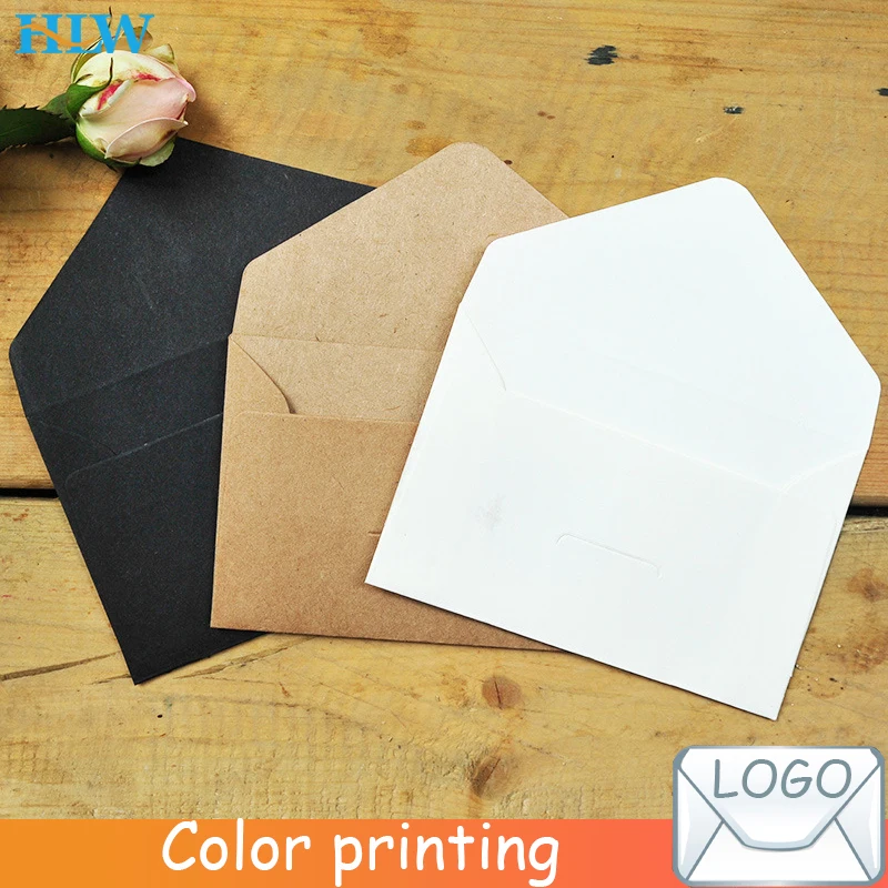 10pcs/lot Black White Craft Paper Envelopes Vintage European Style Envelope For Card Scrapbooking Gift