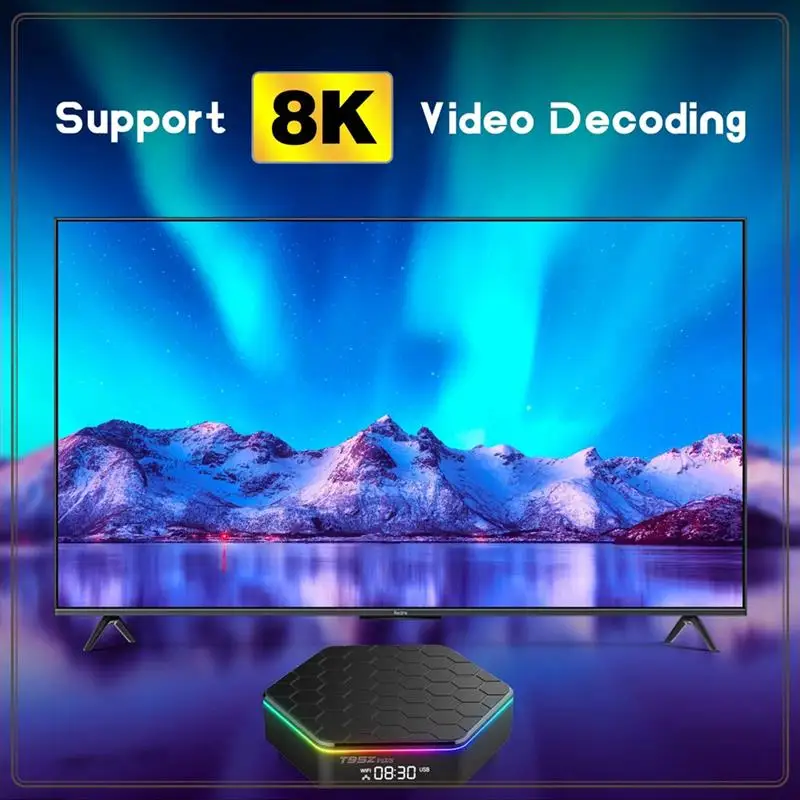 Reliable-T95Z Plus Android 12 TV Box 8K Allwinner H618 2.4G 5G Wi-Fi 6 BT 5.0 Медиаплеер Android Box 2 ГБ + 16 ГБ Прочный, вилка стандарта США,