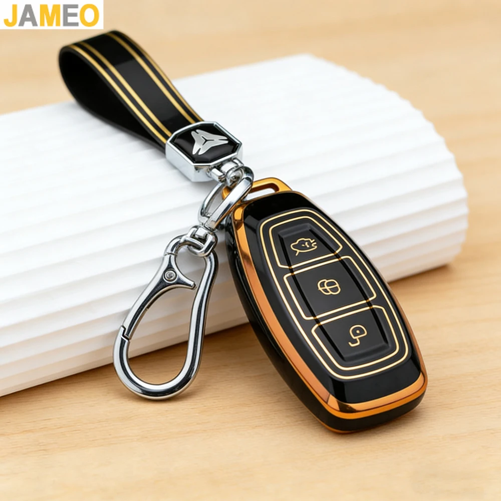 Funda Protectora de TPU para Llaves de Coche Ford C-Max, Mondeo, Kuga, Fiesta Titanium, Ford Focus 3, 4, ST, MK3, MK4, con 3 Botones