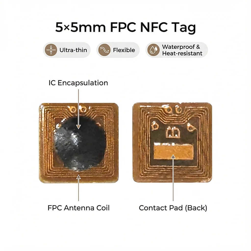 

Программируемая микро-метка FPC NFC RFID 5*5 мм, стикер NXP Ntag213 с радиусом считывания 1 мм для контроля доступа и управления цепочкой поставок
