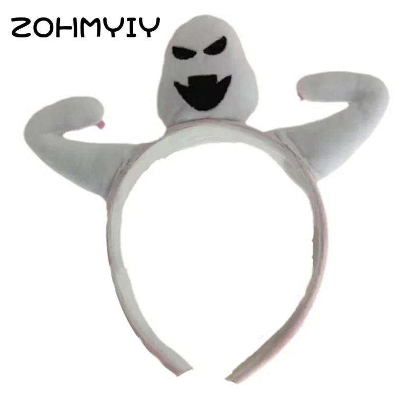 Funny Halloween Ghost Headband Spooky Party Ghost Hairband For Women Men Themed Party Cosplay Props Creative Hair Accessories