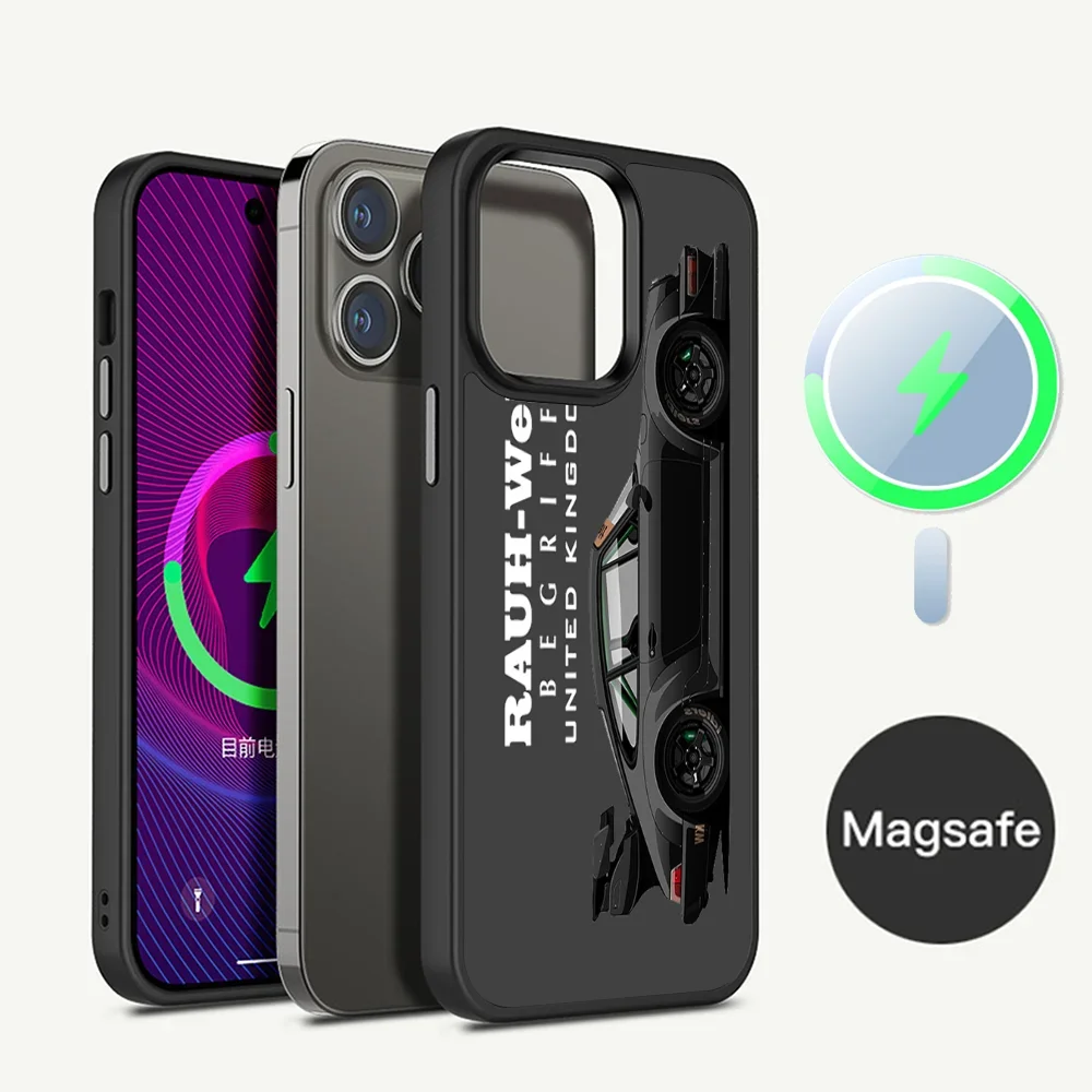 

Японский спортивный автомобиль jdm RWB 911 964 чехол для телефона Magesafe магнитный беспроводной зарядный чехол для iPhone 11 12 13 14 15 Pro Max Plus Mini
