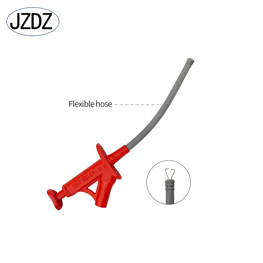 Imagem -03 - Jzdz-quick Test Hook Clip Alta Tensão Flexível Grabber Testing Probe mm Banana Socket Profissional Isolado J.30042