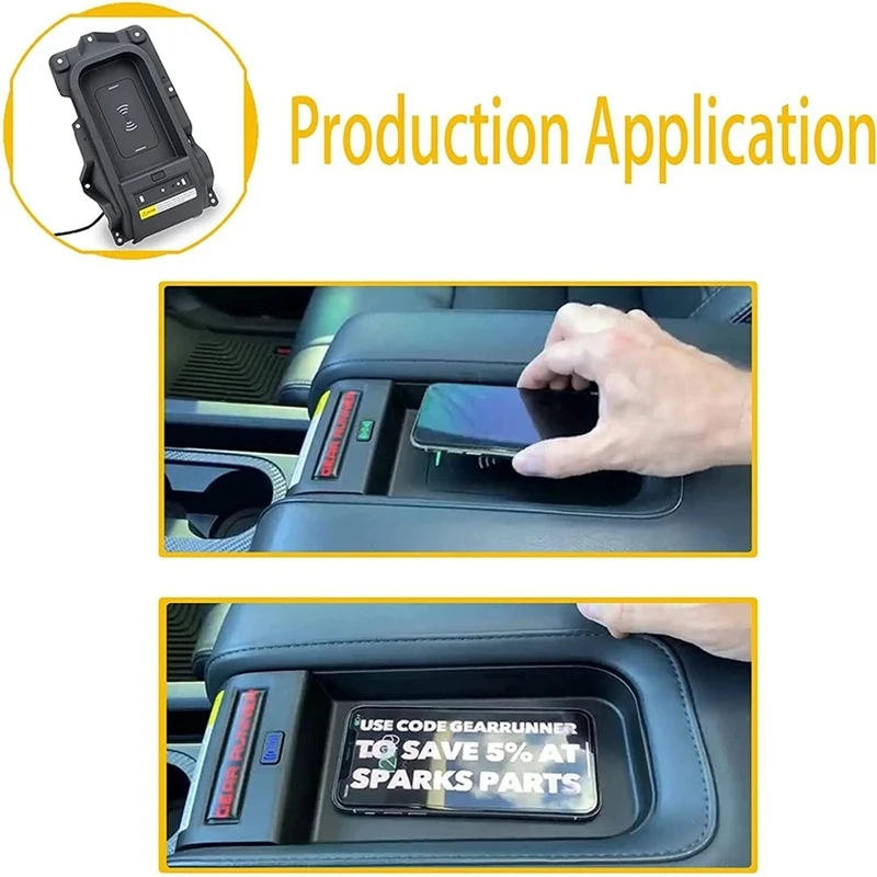 

Car Center Console Wireless Charging Tray Replacement Accessories 2014-2021 For Toyota 00016-34506 0001634506