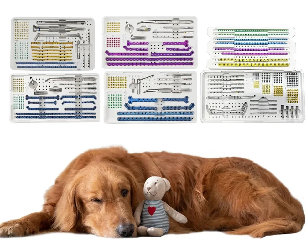 Advanced Locking Plate System 1.6/2.4/3.2/4.0mm ALPS Veterinary Orthopaedic Instrument Kit Set for Vet Animal Surgical Surgery//