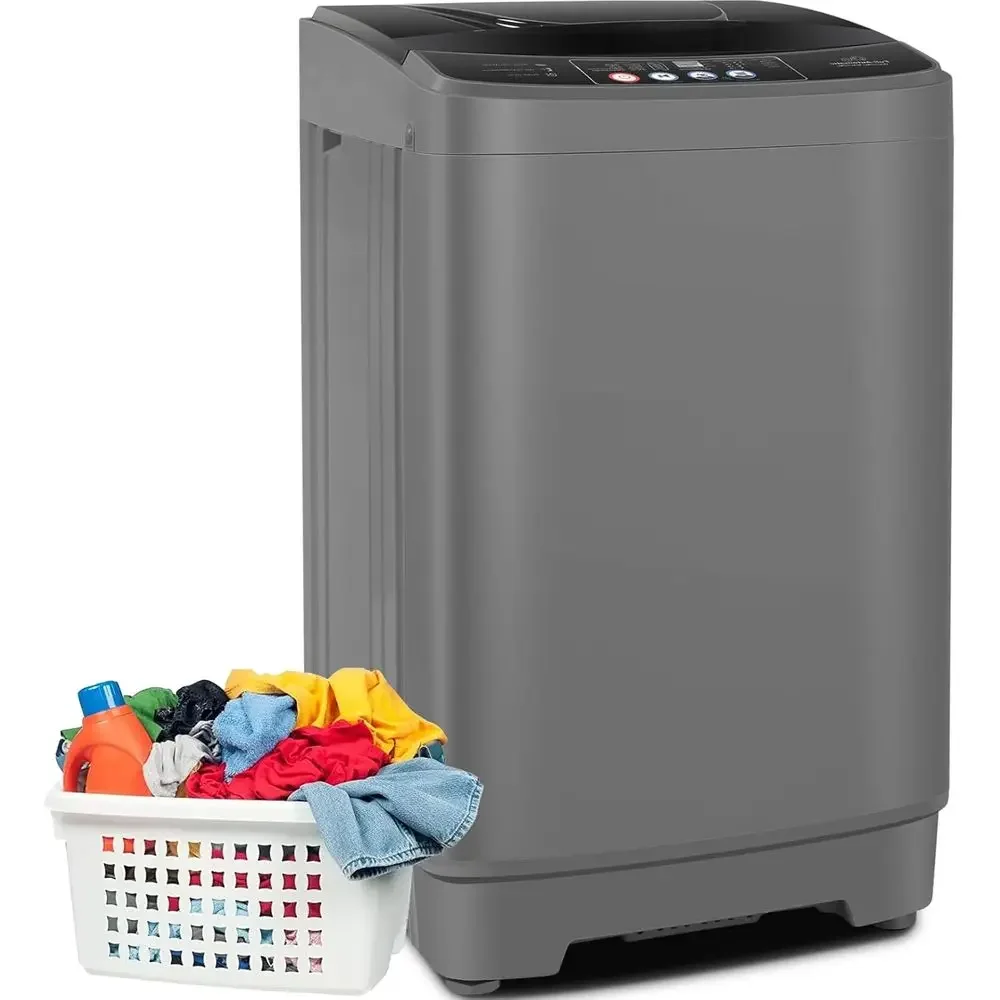 20LB Capacity Full-Automatic Portable Washer and Dryer Combo, 2.8 Cu. Ft., 10 Programs, 8 Water Levels, Ideal for Apartments, Do