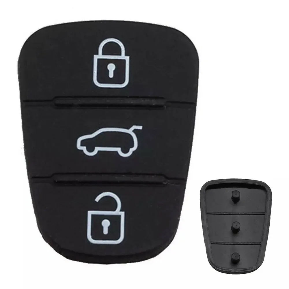 Carcasa de llave remota de coche, almohadilla de goma de repuesto, 3 botones, para Hyundai I10, I20, I30, Ix35, Ix20, Elantra