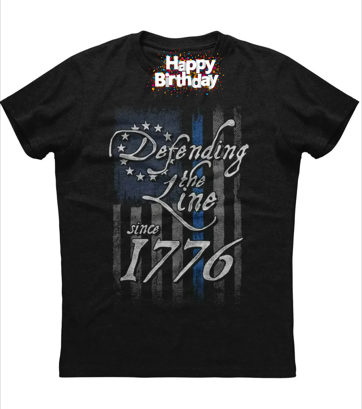 Defending The Line Since 1776, USA Flag Printed T-Shirt. Summer Cotton O-Neck Short Sleeve Mens T Shirt New S-3XL