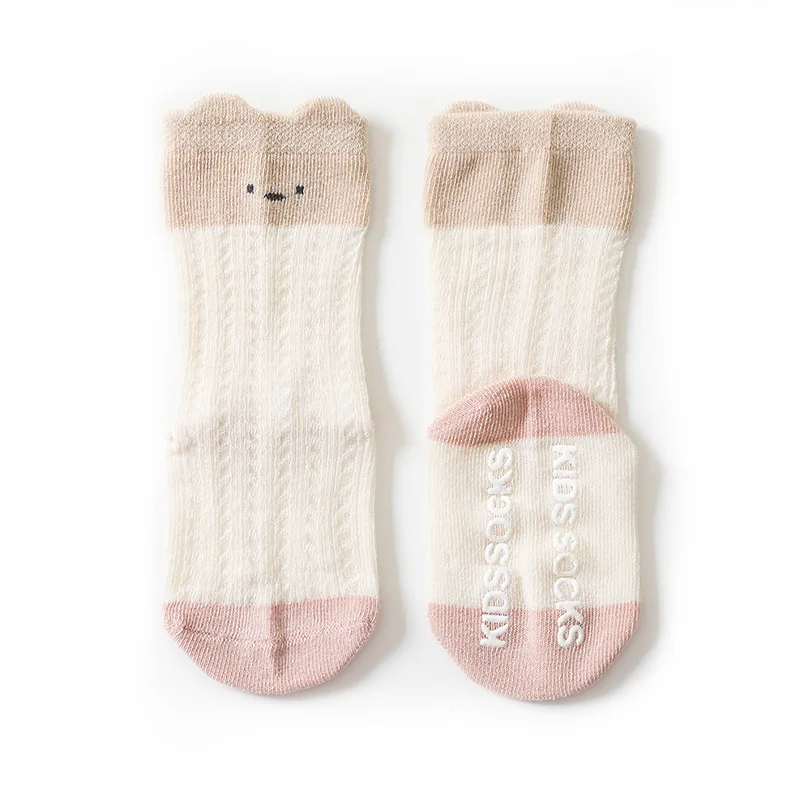 0-5yChildren's scoks spring and summer new breathable thin mesh socks three-dimensional cartoon combed cotton girls anti-mosquit image 6