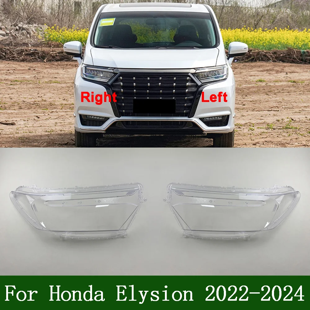 For Honda Elysion 2022-2024 Headlight Housing Shell Lamp Shade Lens Transparent Headlamp Cover Plexiglass Auto Replacement Parts