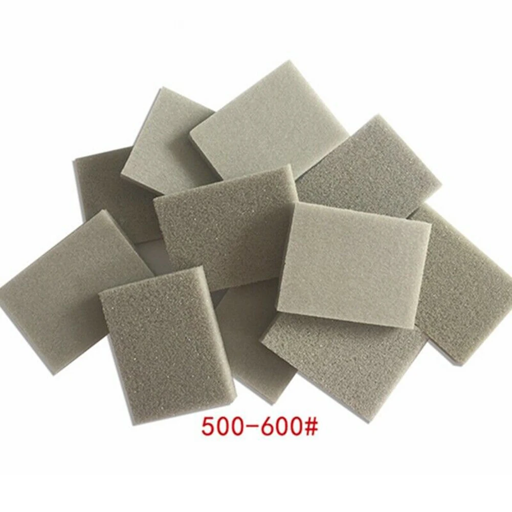 10 Stück Nass-Trocken-Schaumstoff-Schleifblöcke, Schleifpapier-Pads, 30 x 40 mm, für die Politur von Karosserie, Metall und Kunststoff, Körnung 300–1500, Sortenpaket – Detail 3