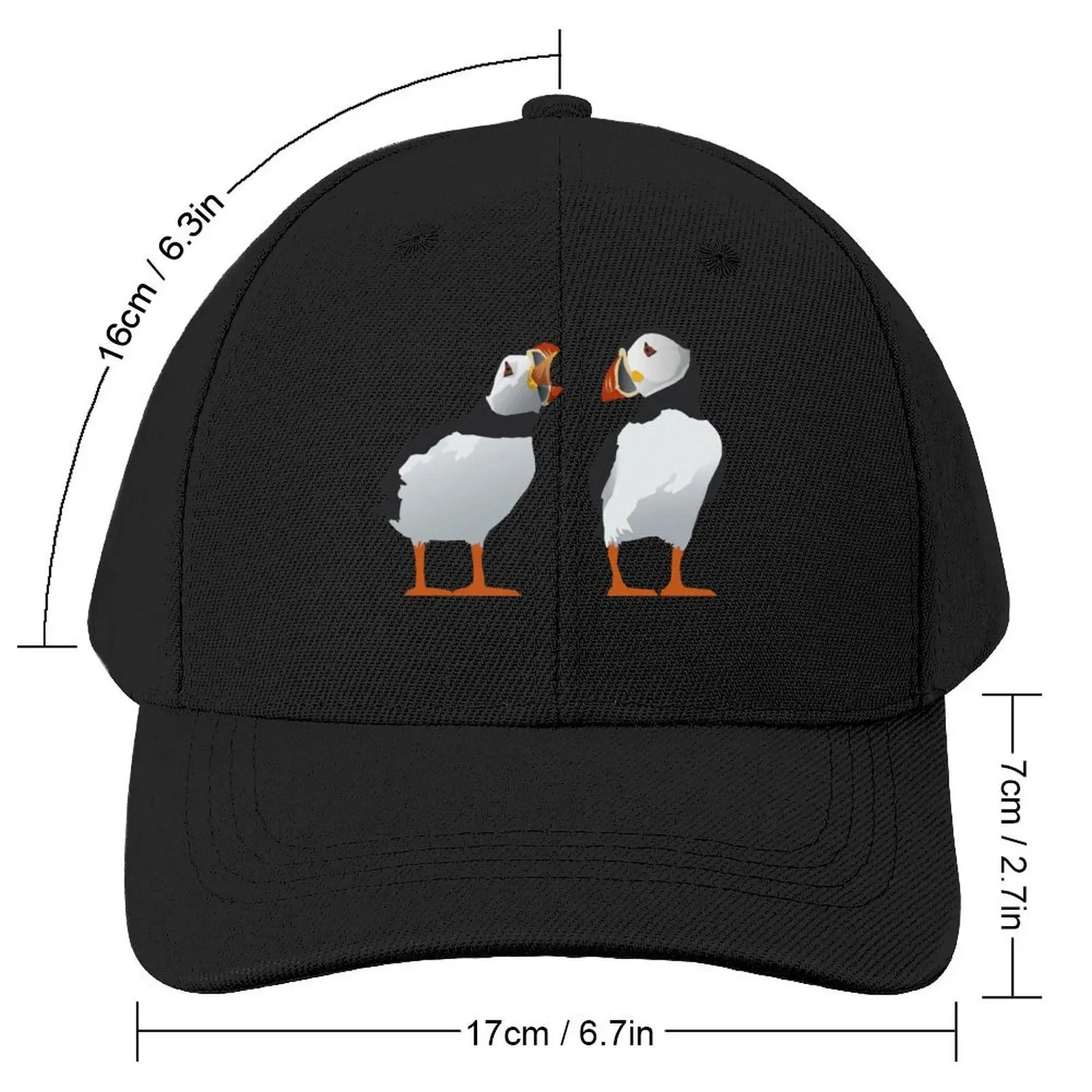 Shouty Puffin Baseball Cap dad hat Snap Back Hat Girl Men's