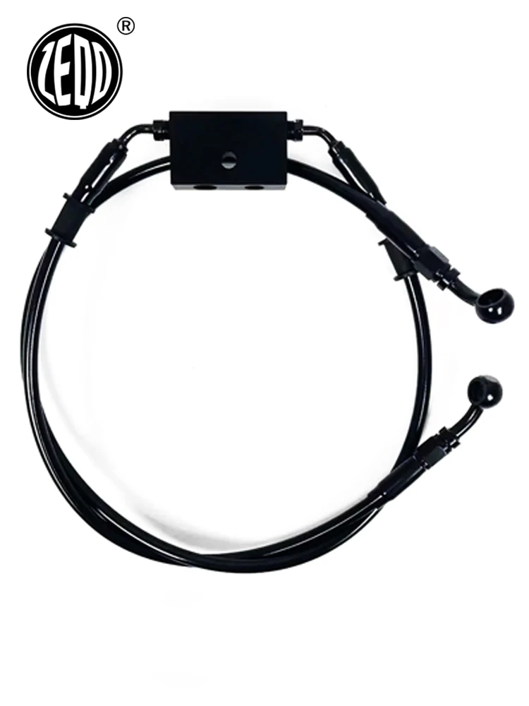 Fits Harley Sportster 1200N X48 72V XL1200C XL883 Iron Upgraded Thickened Hydraulic ABS Brake Hose Extended Brake Line 14-24