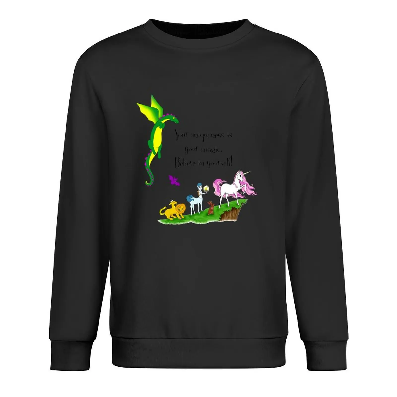 

Your Uniqueness is Your Magic. Believe in Yourself! Pullover men's sweat-shirt set mens clothing autumn new in sweatshirts