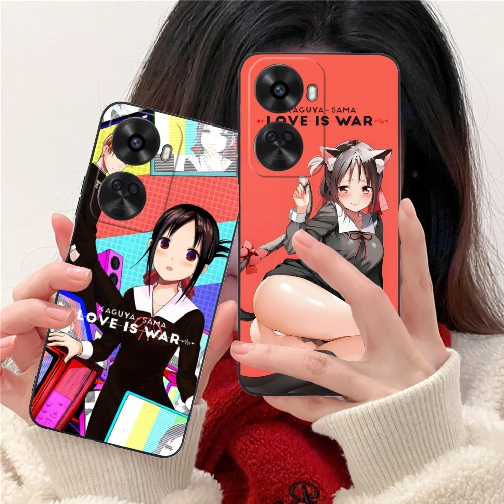 Kaguya Sama Shinomiya Mobile Phone Case for Huawei Nova 12 11 10 9 8 7 Pro SE 5G Black Soft Phone Cover Shell