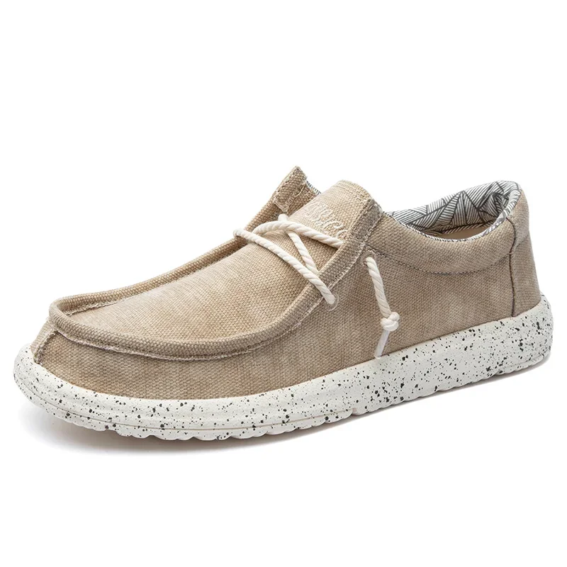 Nieuwe Zomer Heren Canvas Schoenen Comfortabele Zachte Heren Schoenen Ademend Gevulkaniseerde Schoenen Slip Wear Heren Casual Platte Schoenen