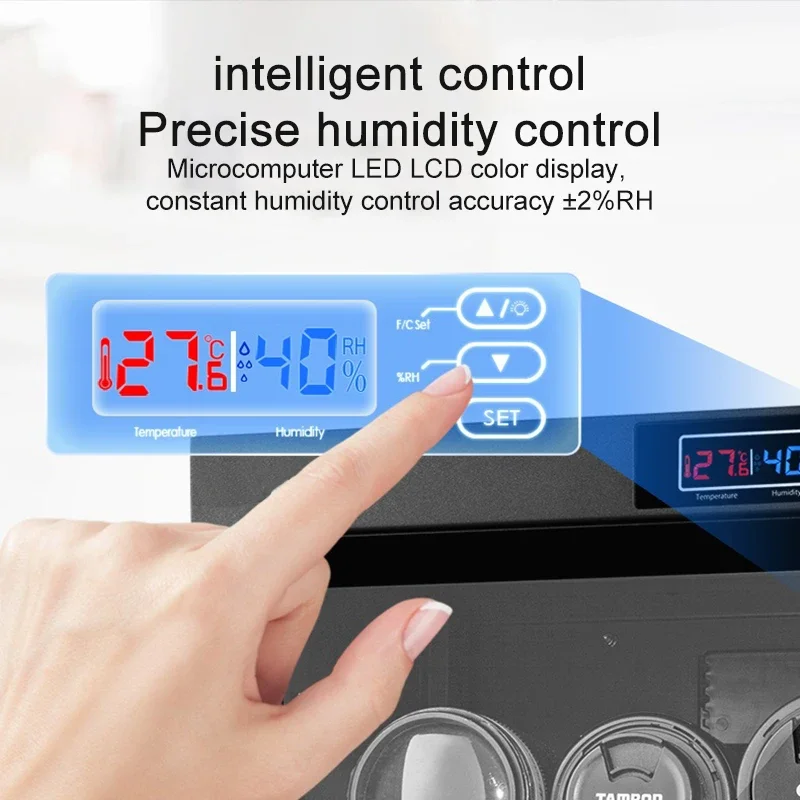 155L อิเล็กทรอนิกส์กันความชื้นอิเล็กทรอนิกส์ตู้แห้งอัตโนมัติกล้องกันความชื้นอุปกรณ์ถ่ายภาพตู้เก็บกล่องแห้ง