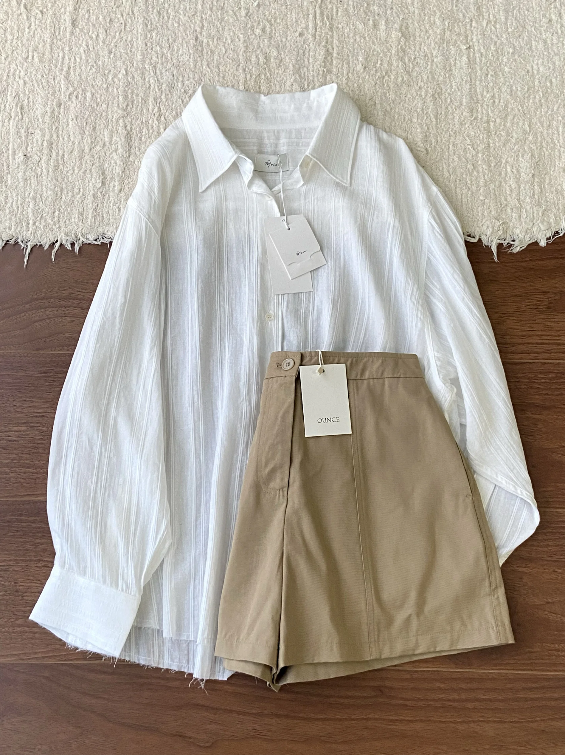 de Barnnet Simple Koreaanse Sle White irt Loose Fit Spring Commute Sle Cotton Long Sve-kraag Normale lengte