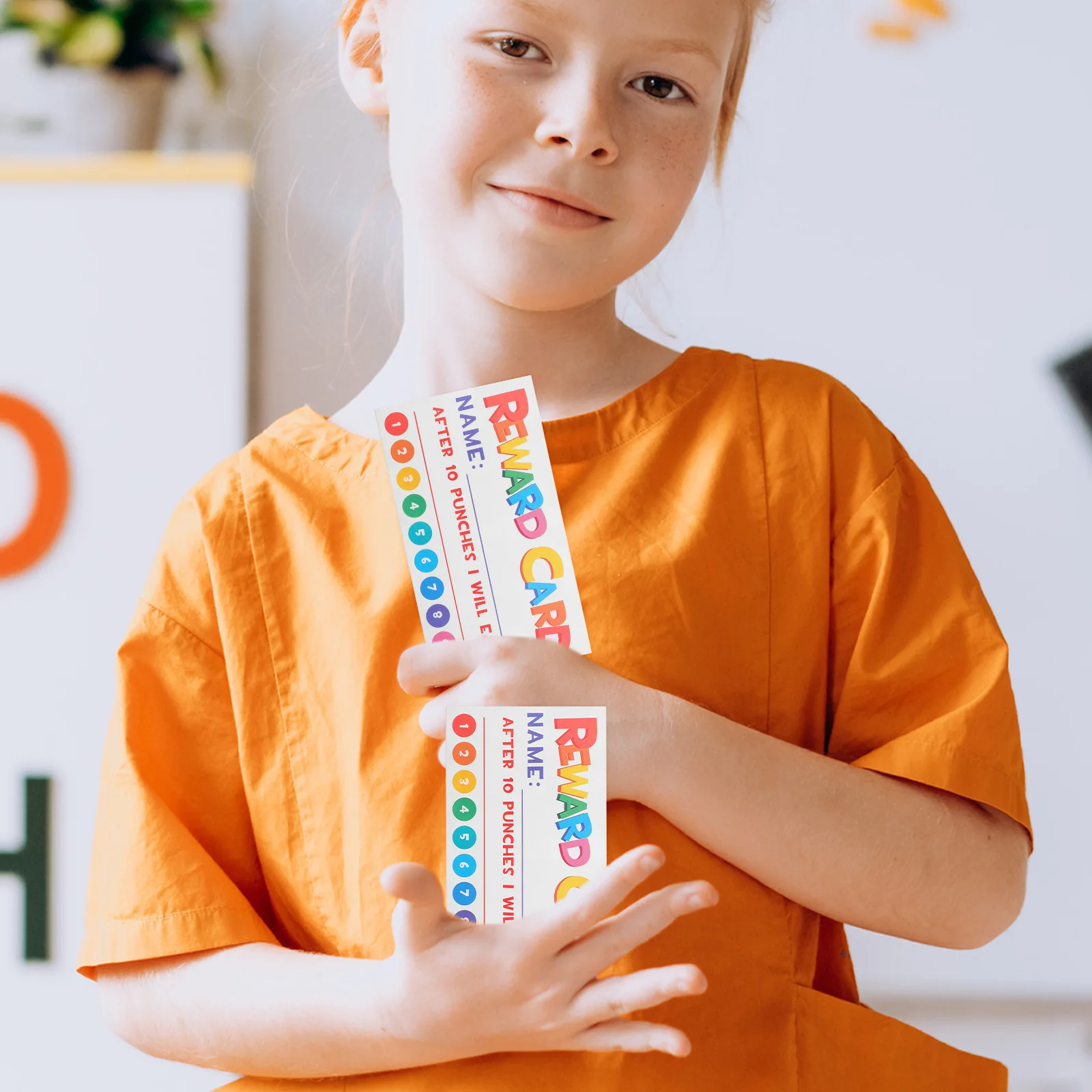 

300pcs Reward Punch Cards for Kids Paper Classroom Motivation Cartoon Design Encouraging Cards Self-discipline Tracking
