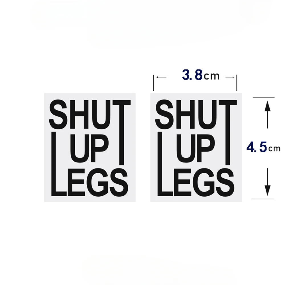 2PCS SHUT UP LEGS Bike Stickers Bicycle Frame Top Tube Decorative Helmet Vinyl Decal for MTB Bicycle Waterproof Bike Accessories image 4