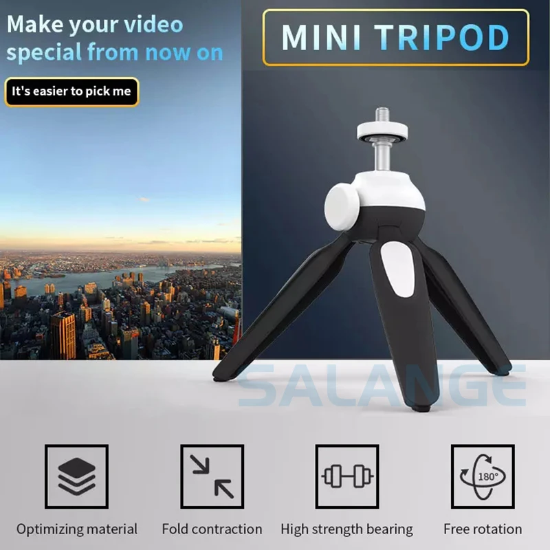 프로젝터 카메라 용 Salange 미니 삼각대 삼성 화웨이 Xiaomi 비디오 비머 스마트 폰 브래킷 용 유연한 미니 클립 스탠드