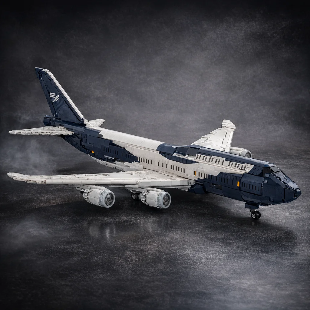 

Конструктор MOC: Модель самолета, большой пассажирский самолет, набор для самостоятельной сборки, игрушка-конструктор, настольный декор, подарок для детей и взрослых