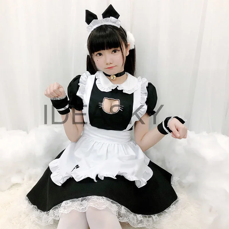 女の子と女性のためのセクシーな黒猫のメイドの衣装,ゴシックスタイルの甘いロリータドレス,ファンタジーのハロウィーンのコスプレ衣装,xc,プラスサイズ,5xl