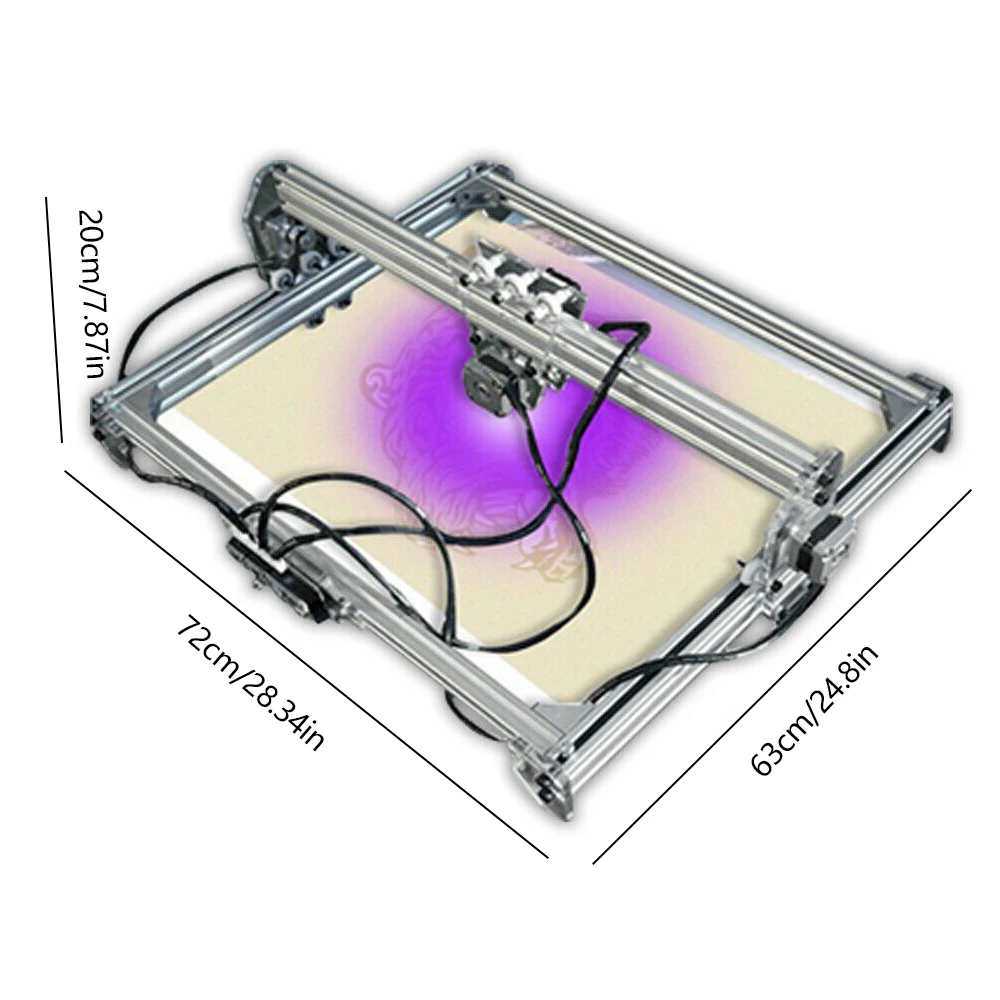 CNC Laser Engraving Cutting Machine, GDAE10 Engraver, Desktop Paper, Wood Printer Tool, Eye Protection, 3000MW
