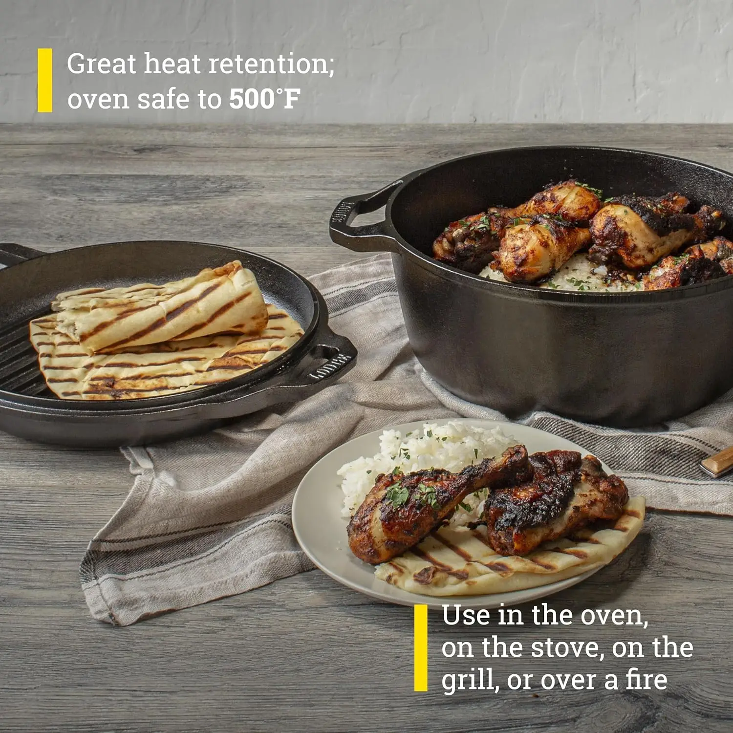 Chef Collection 6qt Double Dutch Oven