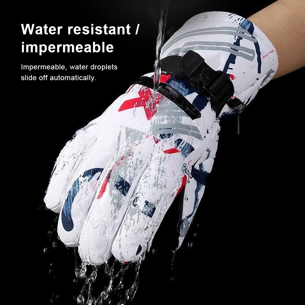 1 Pair Lints Men Winter Glove Colorful Nonslip Replacement Waterproof Windproof Outdoor Snowboarding Gloves Clothing