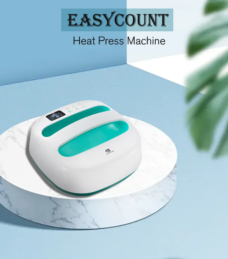 Máquina de prensa térmica HP2 para camisetas, prensa térmica portátil de 9 ''x 9 '' prensa de ferro para sublimação e máquina de prensa de camisas de vinil HTV