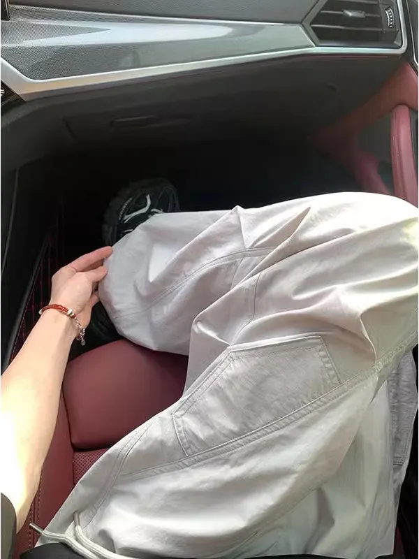 

Американские брюки из ледяного шелка Qui Dry десантника, свободные широкие брюки, повседневная рабочая одежда, спортивные брюки для мужчин и женщин, летние