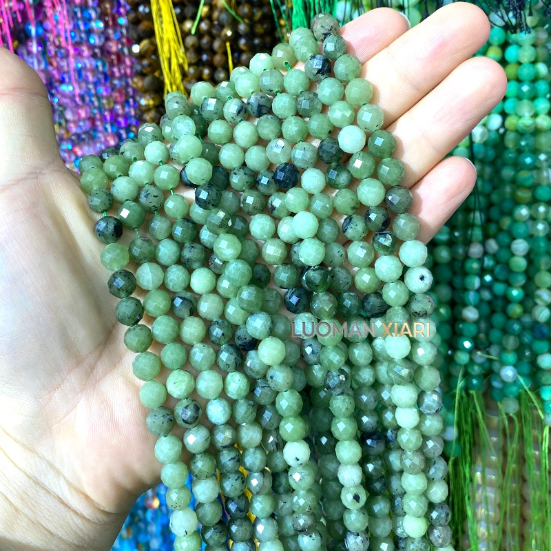 6 8 10mm Facettierte Runde Naturstein Lavendel Chalcedon Lose Zwischenperlen für Schmuckherstellung DIY Armband Anhänger Zubehör – Detail 8