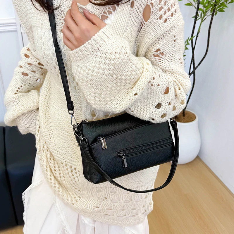 

Elegant Women's Crossbody Bag Designer Leather Shoulder Tote Handbags Ladies Luxury Brand Classic Versatile Stylish Purse