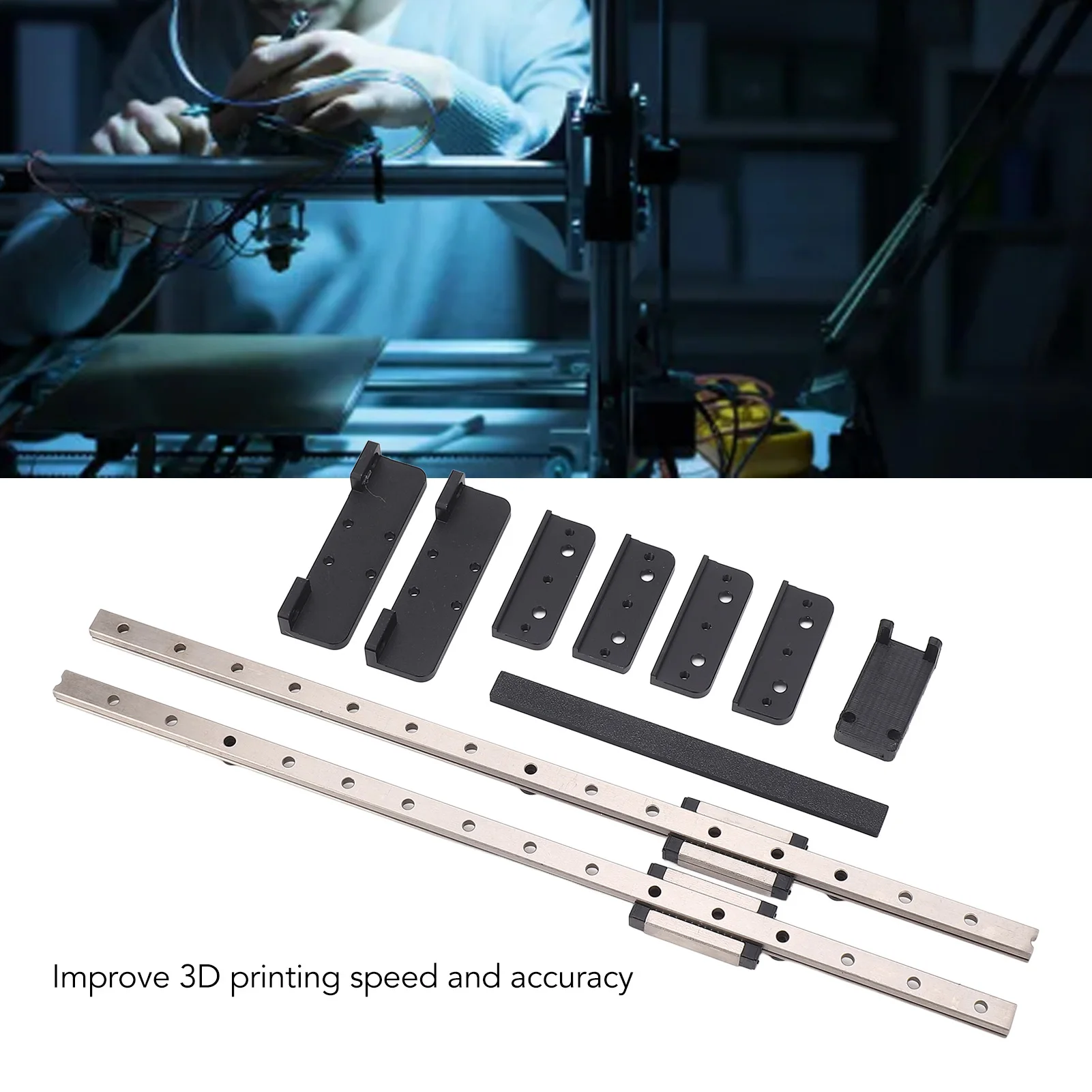 Y Axes Guide Rail with Sliding Block 3D Printer Linear Motion Rail for Neptune 3 Pro 4 for Ender 3 Pro V2 S1 S1 Pro