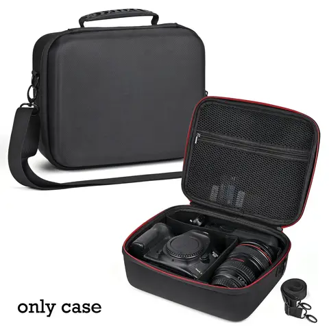 Canon Case Camera for EOS Rebel T7/T100/T6/R50/R100/R5/R7/R8/R6 Mark II/SL3 DSLR Camera Box,Travel Protective Carrying Bag