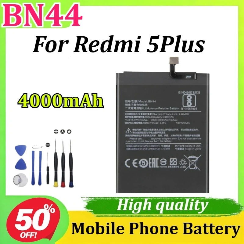

BN44 4000mAh Compatible with For Redmi 5Plus Mobile Phone Battery
