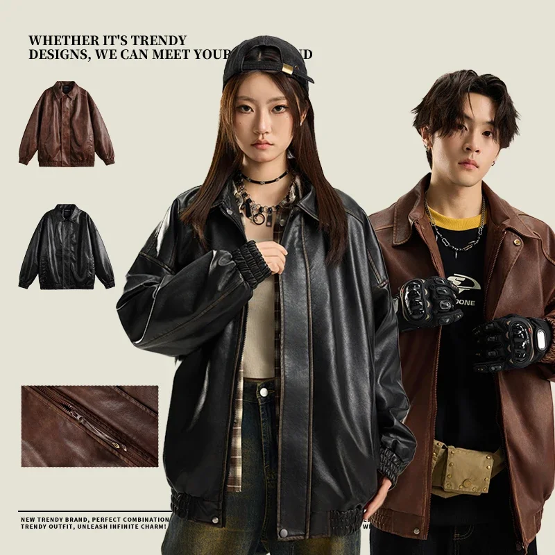 

Mr.nut Retro Male Motorcycle Jacket Autumn Winter Make Old Leather Clothes Men's Waterproof Windbreaker Bomber Jackets Clothing