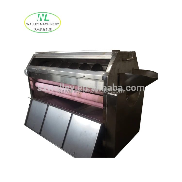 Commercial Rootstock Product Peeling Machine Continuous Abrasive Roller Peeler Automatic Potato Motor Fruit Vegetable